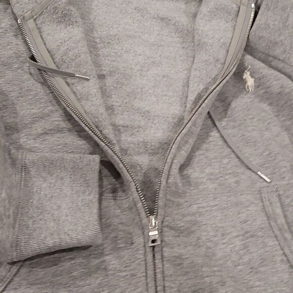 RALPH Lauren Zip Up Sweater with Embroidered Logo & Hood - Picture 5 of 8